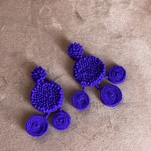 Blue beaded earrings